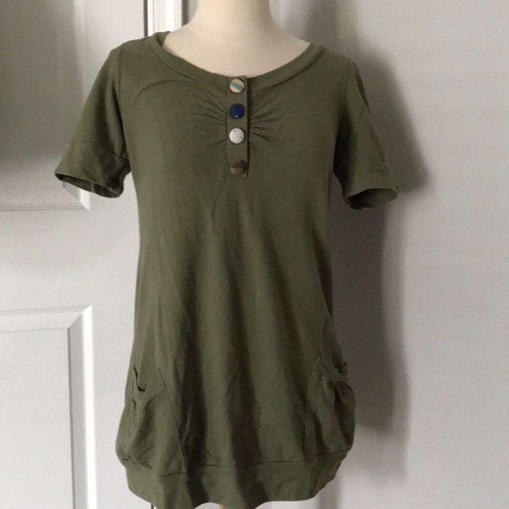 Olive Sweat Top